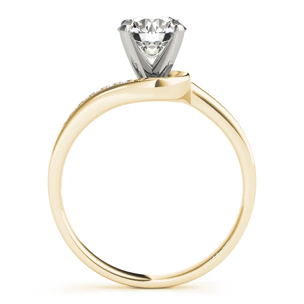 Bypass Swirl Engagement Ring VS F 1.05Carat Round Cut Lab Grown Diamond 14K Rose Gold - Image 4