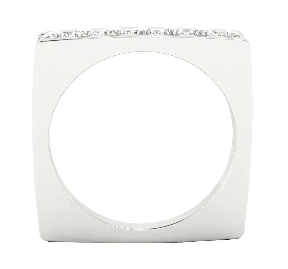 The Hannah Channel Set 14K White Yellow Rose Fashion Anniversary Ring Natural Diamond - Image 4