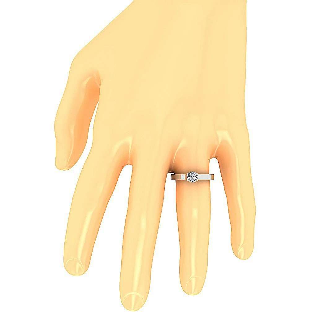 Classic 0.50Ct Solitaire Diamond Ring - Handcrafted 14k/18k Solid Gold Engagement Band - Image 7