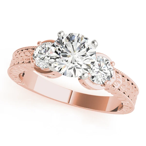Classic 1.50 CT Lab-Grown Diamond Ring - Past Present Future Style - Image 3