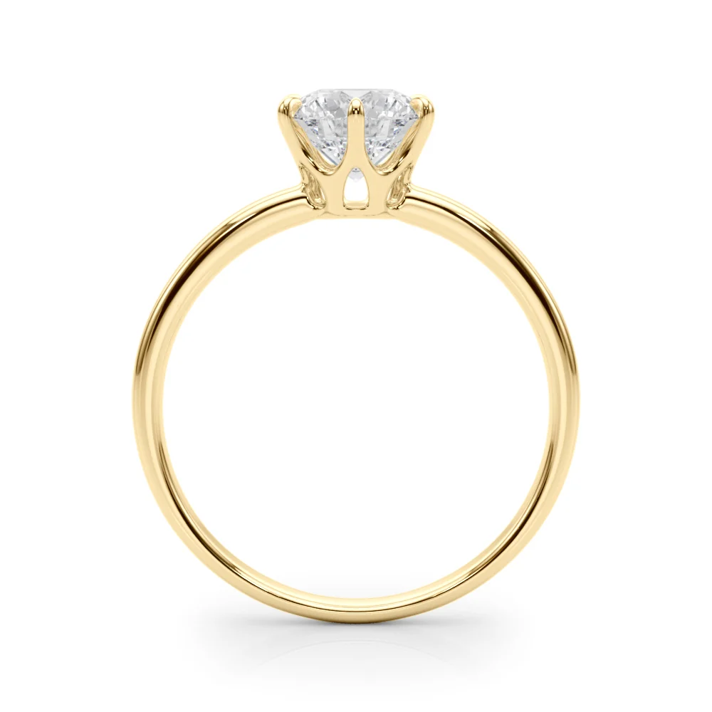 Classic 6-Prong VS F 1.00-3.00 Carat Round Lab Grown Diamond Solitaire Annivesary Ring 14K Solid Gold - Image 8