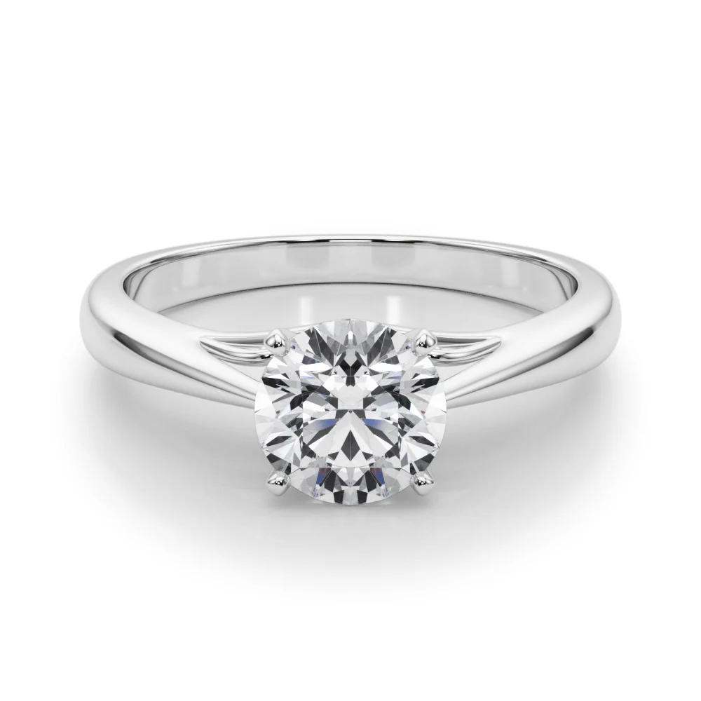 Classic Round Lab Grown Diamond Ring with Elegant Scrollwork Basket VS F 1.00 Carat 14K Solid Gold - Image 12