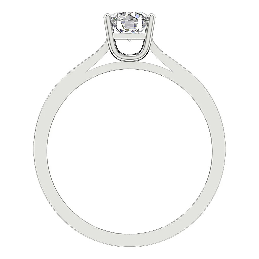 Classic Round Solitaire Lab-Grown Diamond Engagement Ring 0.50-1.00 Ct VS Clarity, F Color 14K Gold - Image 5