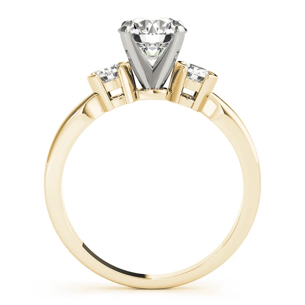1.25 Ct Round Lab Grown Diamond Three Stone Engagement Ring Prong Semi Bezel Set - Image 4
