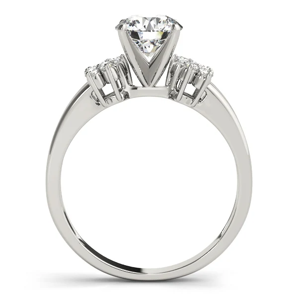 Cluster Solitaire Engagement Ring VS F 1.15 Ct Round Cut Lab Grown Diamond 14k Solid Gold - Image 4