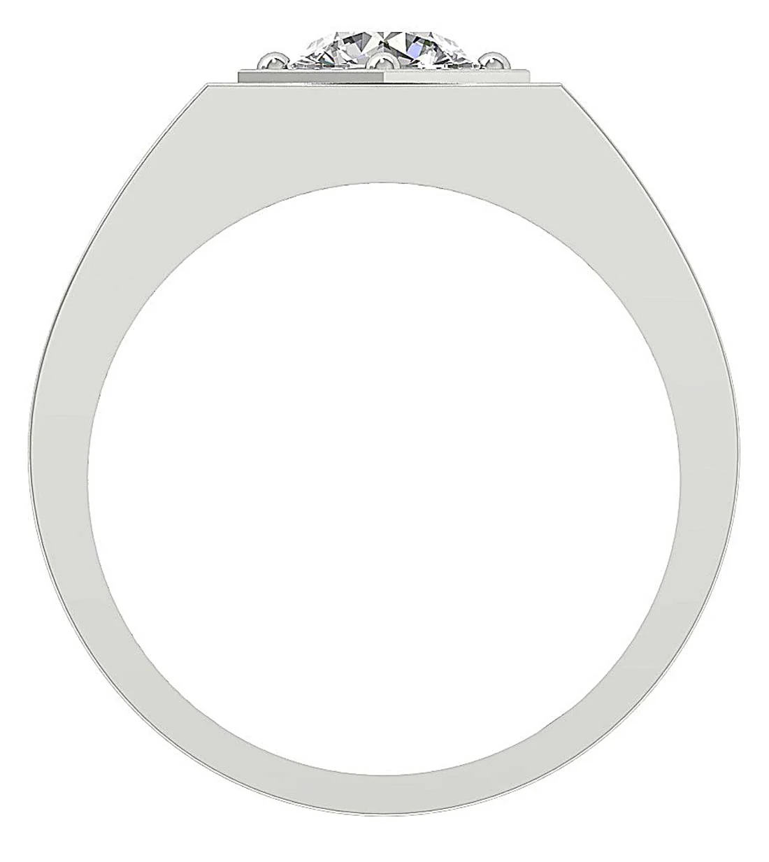 The Olivia 1 Carat Center Round Cut Diamond Mens Engagement Ring 1.30TCW Prong Set 14k Yellow Gold - Image 6
