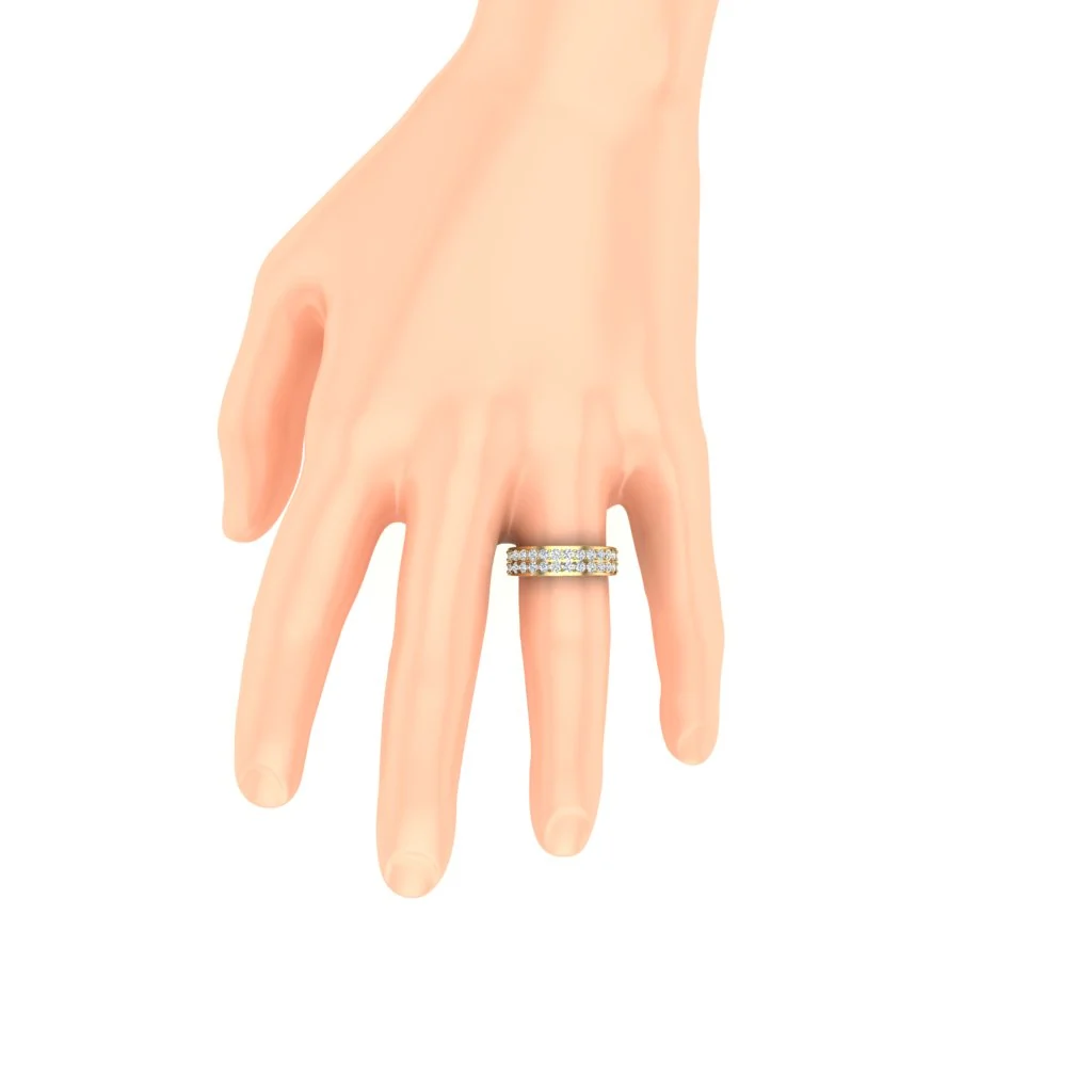 The Emma 14k Yellow Gold Mens Engagement Ring Round Diamond Prong Set 5.80 MM - Image 7