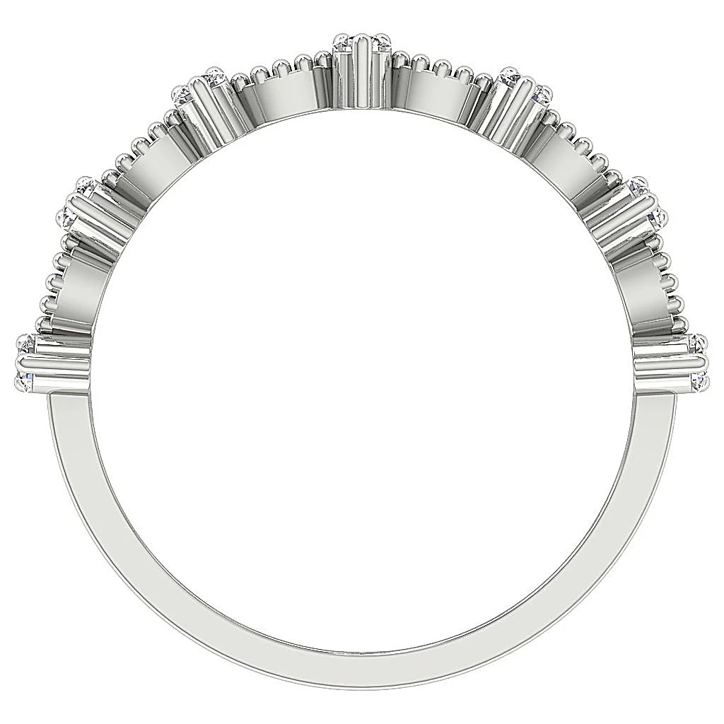 The Anna Designer Anniversary Ring Round Diamond 14K Solid Gold Prong Set 5.20MM - Image 4