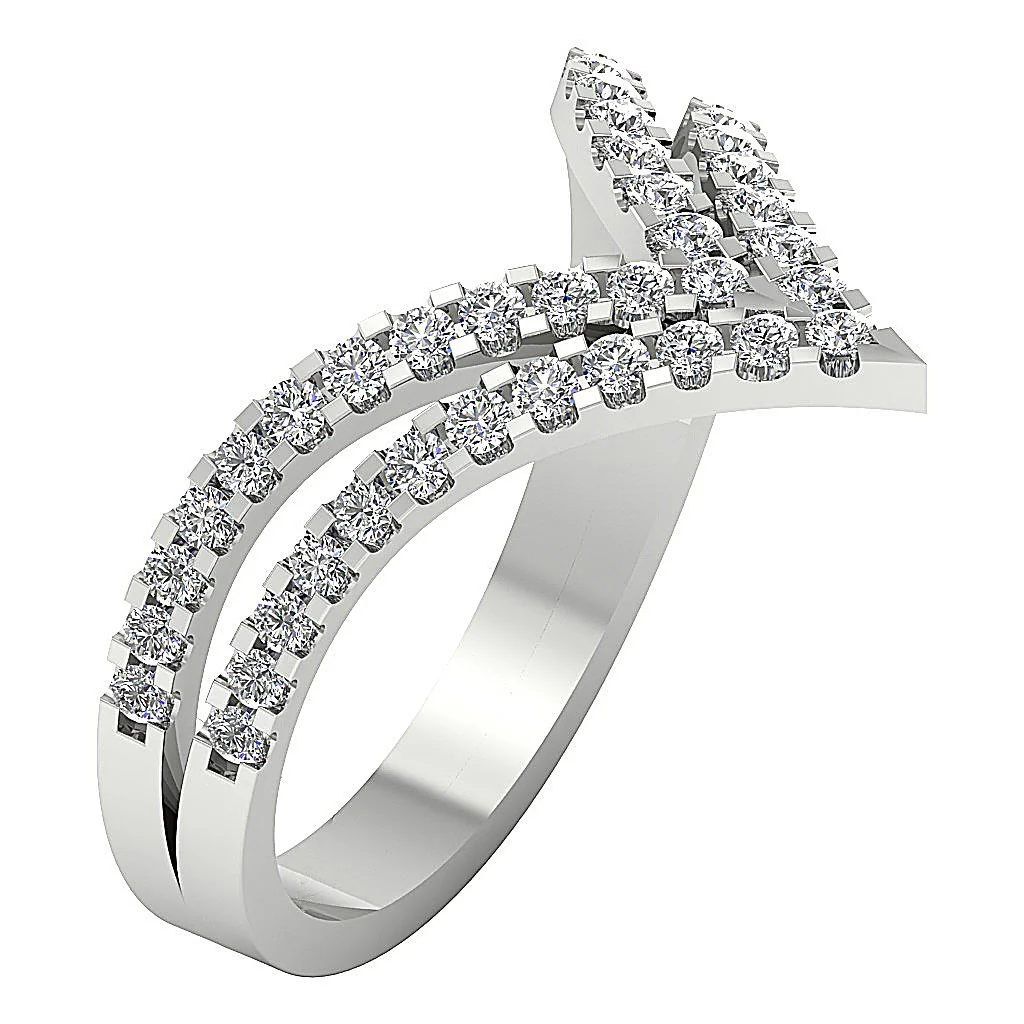 The Caroline Designer Anniversary Ring Round Diamond 14K Yellow Gold Prong Set 15.00 MM