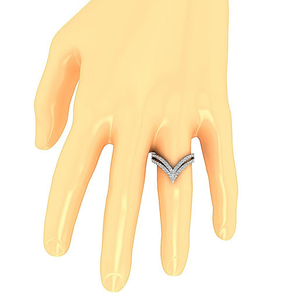 The Caroline Designer Anniversary Ring Round Diamond 14K Yellow Gold Prong Set 15.00 MM - Image 7
