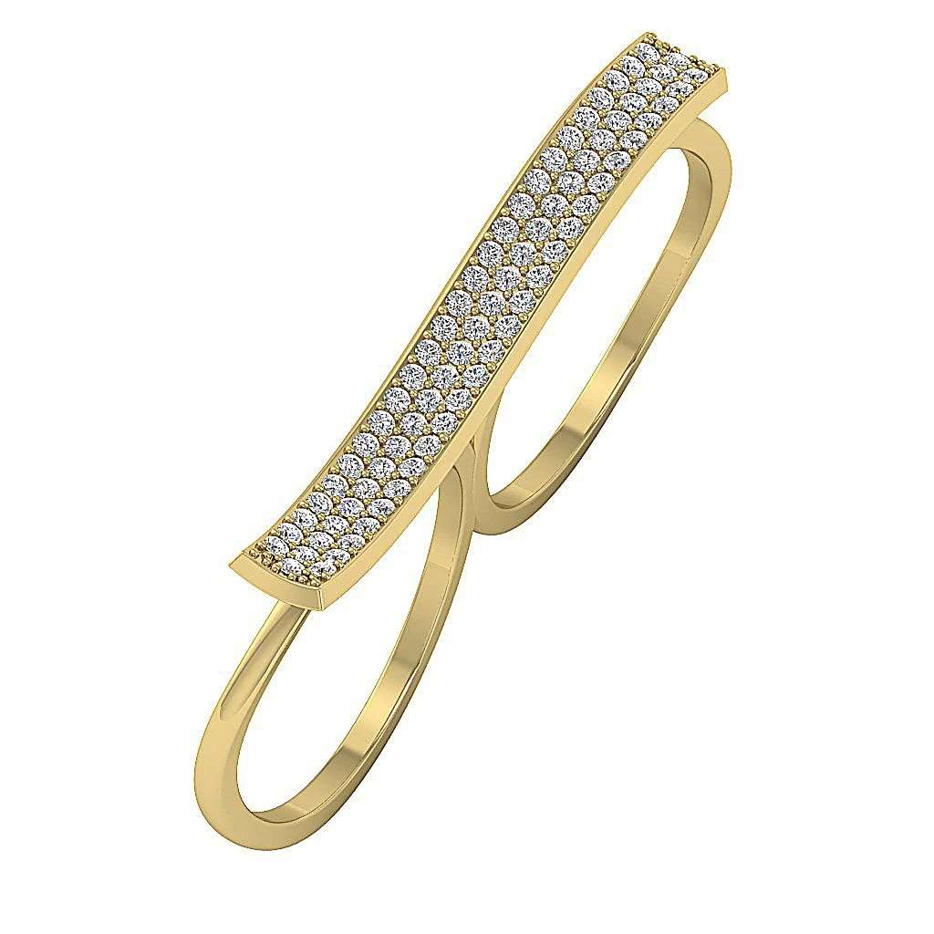 The Sophie Designer Anniversary Ring Round Diamond 14k Solid Yellow Gold Prong Set 5.10 MM - Image 2