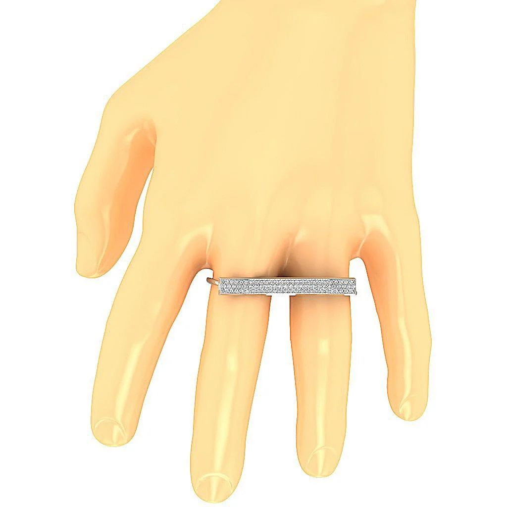 The Sophie Designer Anniversary Ring Round Diamond 14k Solid Yellow Gold Prong Set 5.10 MM - Image 7