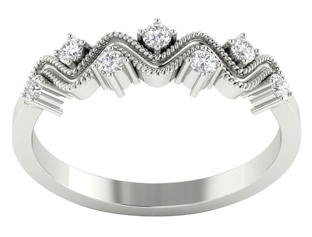 The Delilah 7 Stone Designer Wedding Ring Genuine Diamond 14K Solid Gold Prong Set - Image 5