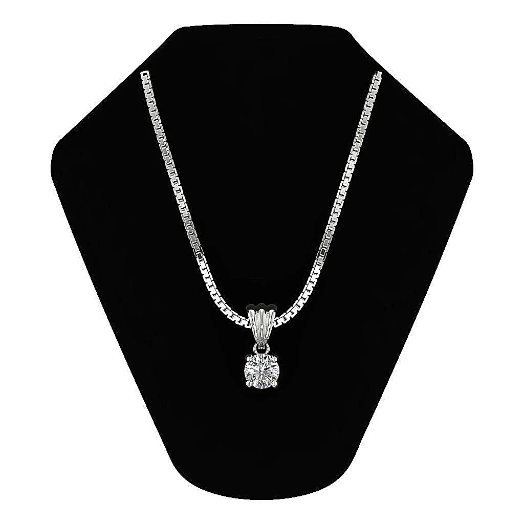 I1/SI1 G Natural Round Diamond Solitaire Pendant Available in 0.50ct & 1.00ct - 14K Gold Necklace - Image 13