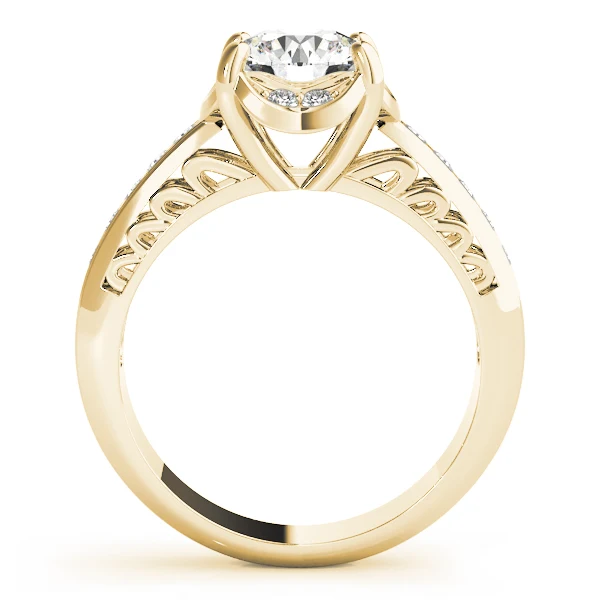 Designer VS F 1.17 Carat Lab-Grown Round Diamond Halo Engagement Ring 14K Gold - Image 4