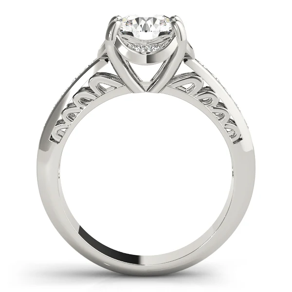 Designer VS F 1.17 Carat Lab-Grown Round Diamond Halo Engagement Ring 14K Gold - Image 6