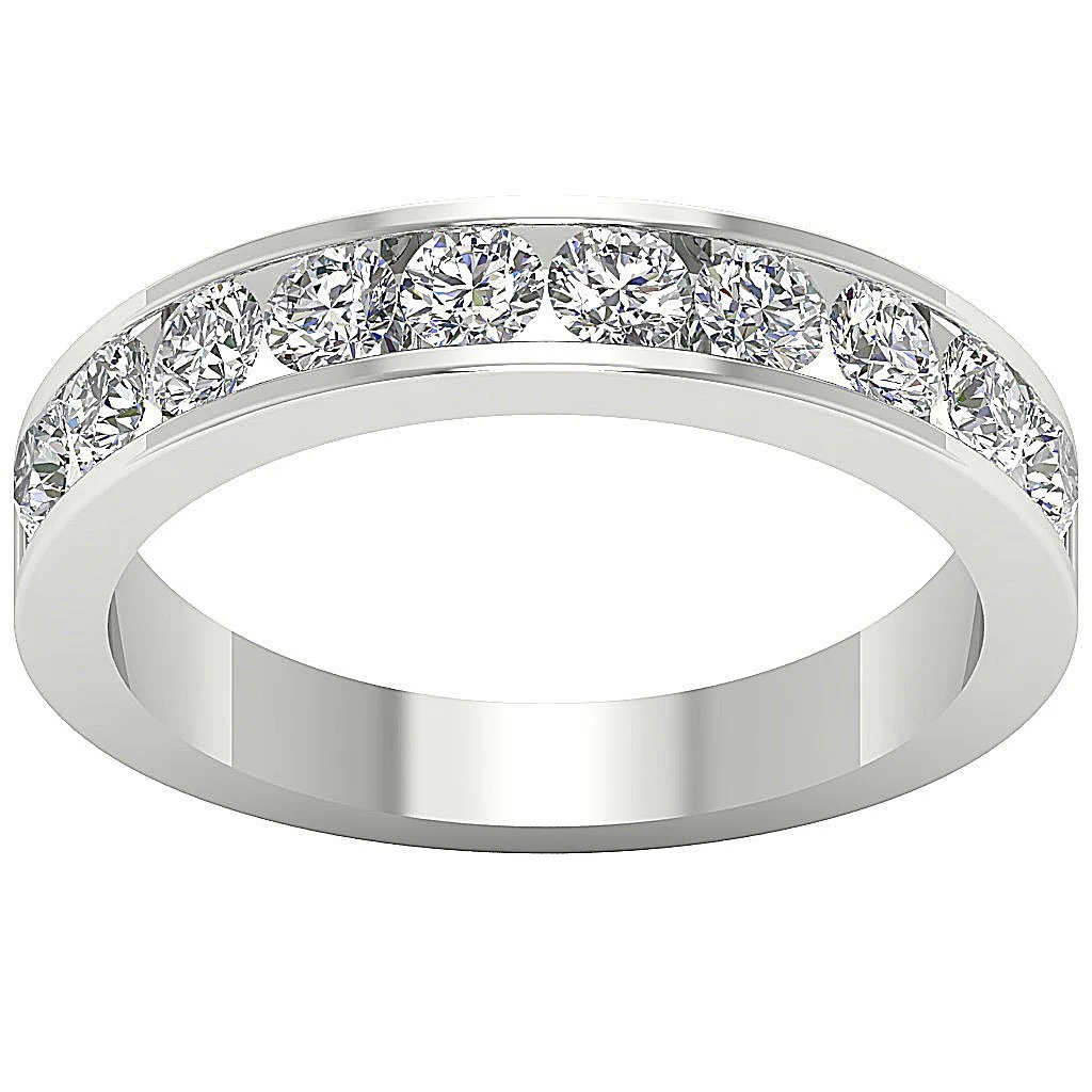 The Ella Classic Anniversary Wedding Ring Natural Diamond Channel Set 4.30MM - Image 5