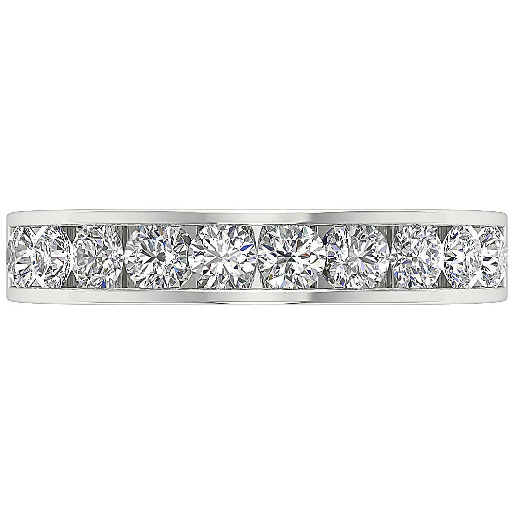 The Ella Classic Anniversary Wedding Ring Natural Diamond Channel Set 4.30MM - Image 6