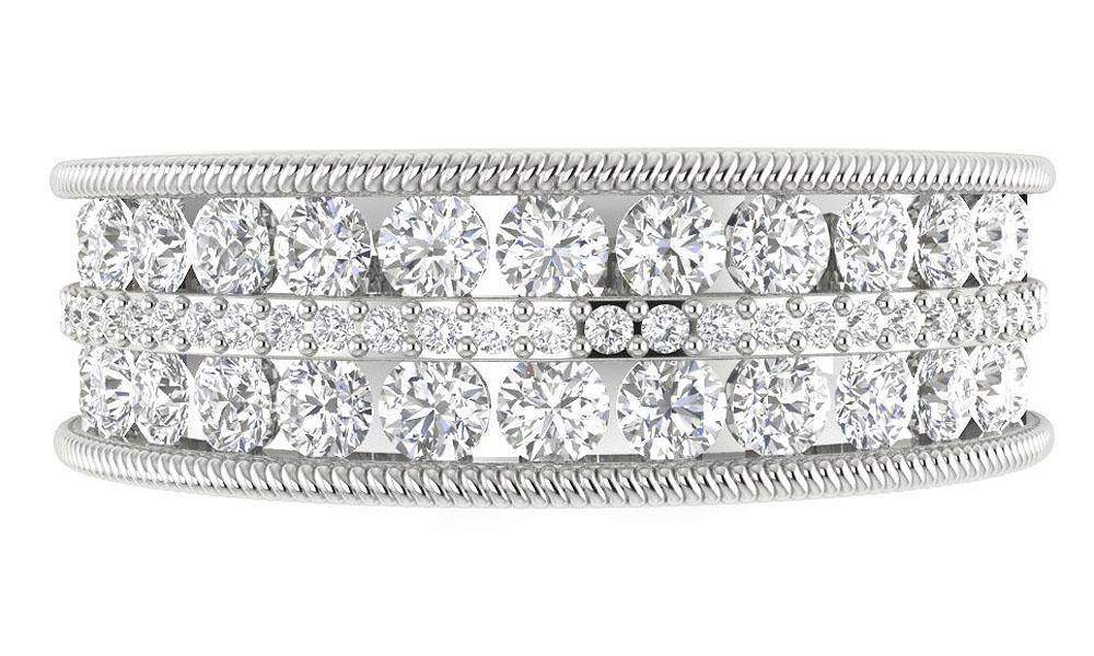 The Ava Designer Wedding Ring 14k White Yellow Rose Gold Natural Diamond - Image 6