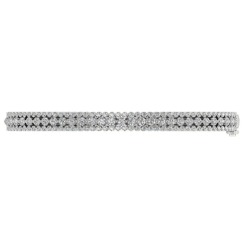 The Ivy 2 Carat Natural Diamond Bangles Bracelet Rose Gold Prong Set For Her - Image 5