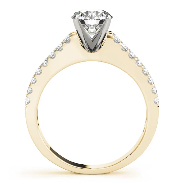 Double Row Lab Grown Diamond Split Shank Engagement Ring VS F 1.50 Ct  14K Gold - Image 4