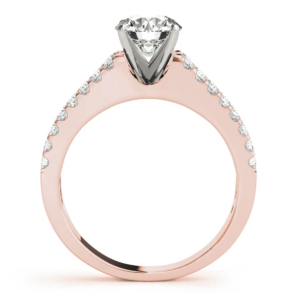 Double Row Lab Grown Diamond Split Shank Engagement Ring VS F 1.50 Ct  14K Gold - Image 6
