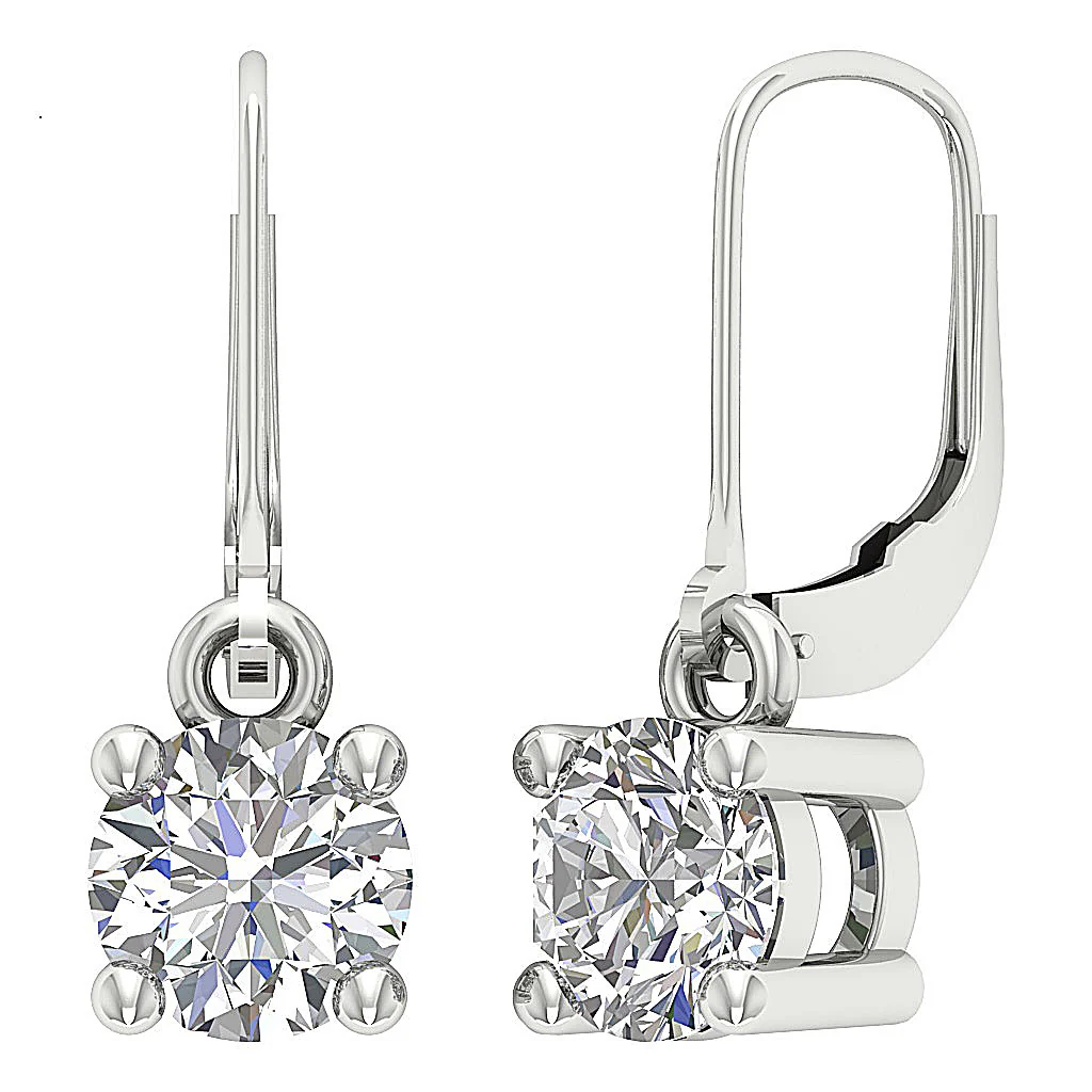 Effortless Glamour Lab Grown Diamond VS F 3-4 Carat Solitaire Stud Earring 14K Rose Gold - Image 7