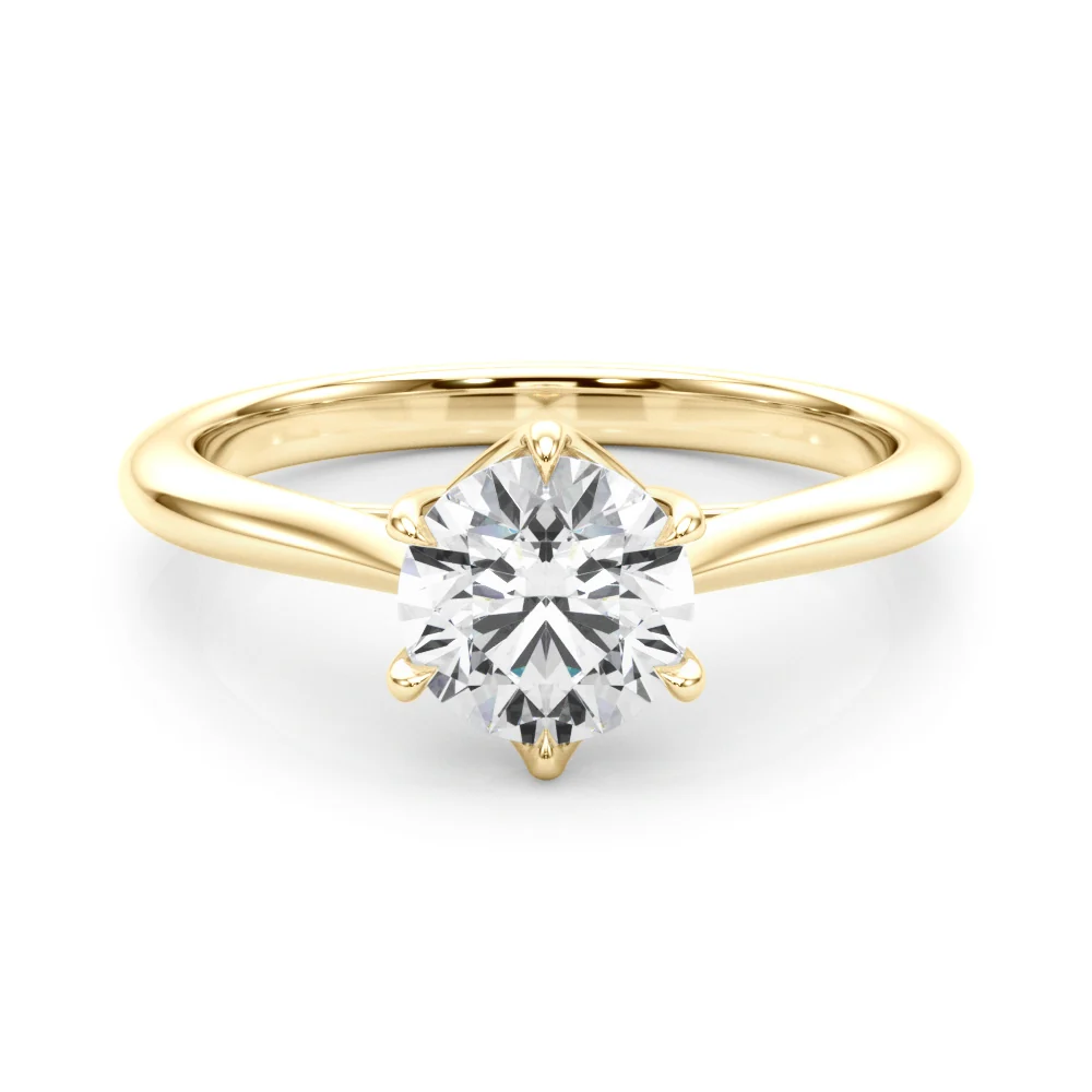 Elegant Round Lab Grown Diamond Solitaire Ring for Women VS F 1.00-3.00 Carat 14K White Gold - Image 11
