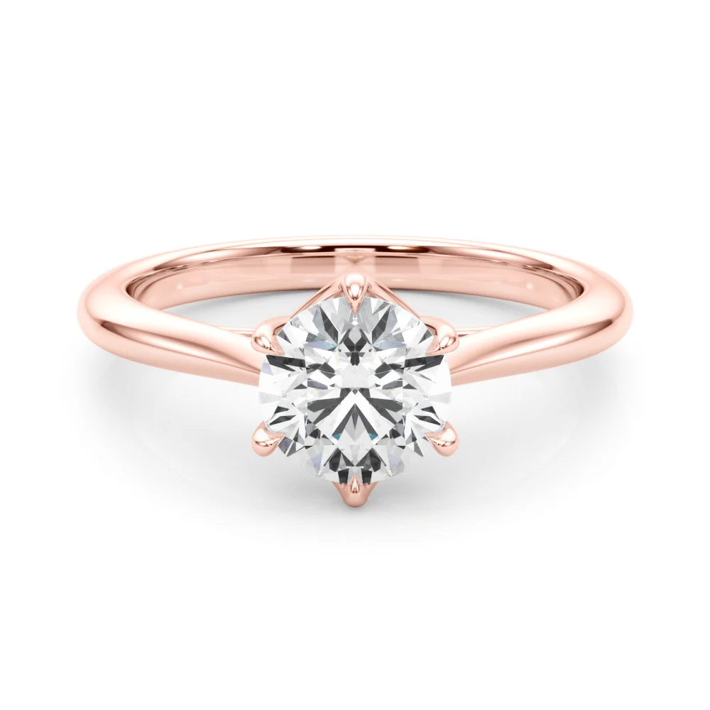 Elegant Round Lab Grown Diamond Solitaire Ring for Women VS F 1.00-3.00 Carat 14K White Gold - Image 12