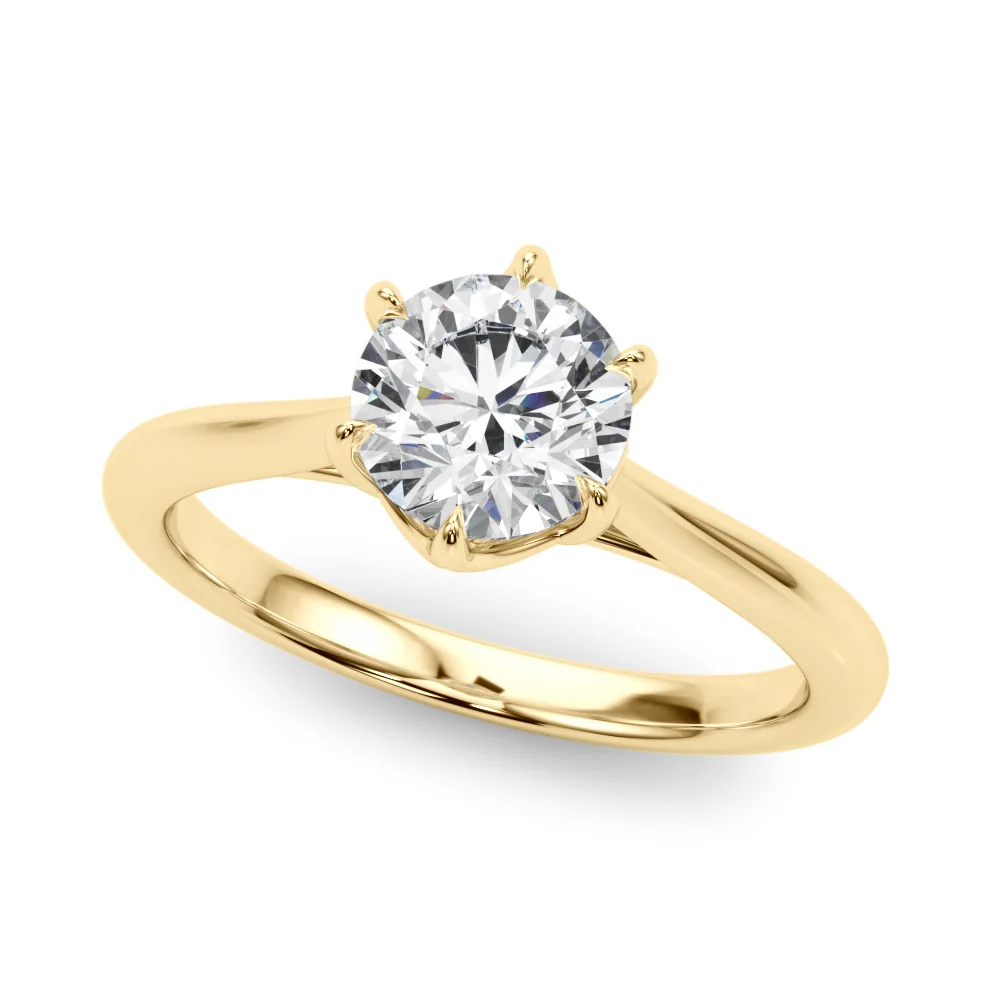 Elegant Round Lab Grown Diamond Solitaire Ring for Women VS F 1.00-3.00 Carat 14K White Gold - Image 5