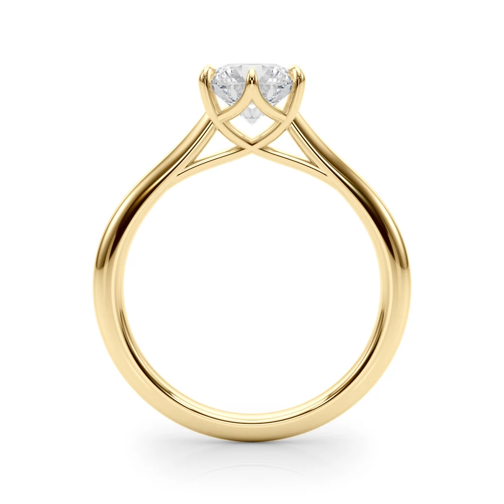 Elegant Round Lab Grown Diamond Solitaire Ring for Women VS F 1.00-3.00 Carat 14K White Gold - Image 7