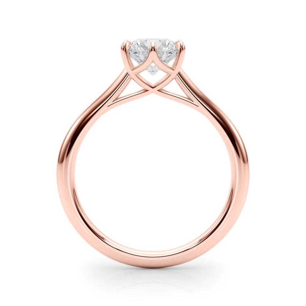 Elegant Round Lab Grown Diamond Solitaire Ring for Women VS F 1.00-3.00 Carat 14K White Gold - Image 9