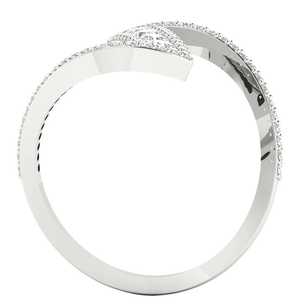 The Maya Engagement Fashion Natural Diamond Ring Prong & Channel Set 14K Gold 14.85 MM - Image 4