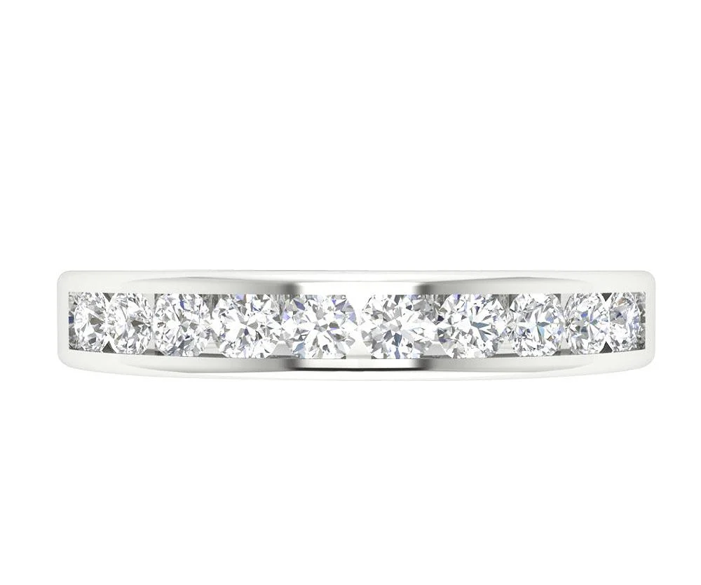 The Eliana Engagement Genuine Diamond Ring Channel Set 3.30 MM 14K Solid Gold - Image 6