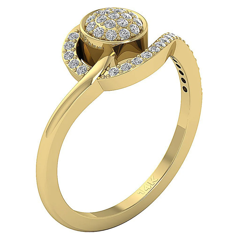 The Madelyn Engagement Genuine Diamond Ring Round Cut Prong Set 9.30 MM