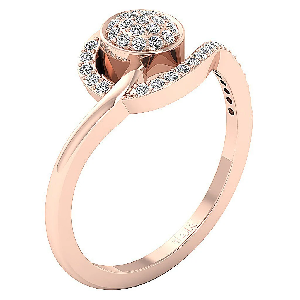 The Madelyn Engagement Genuine Diamond Ring Round Cut Prong Set 9.30 MM - Image 3