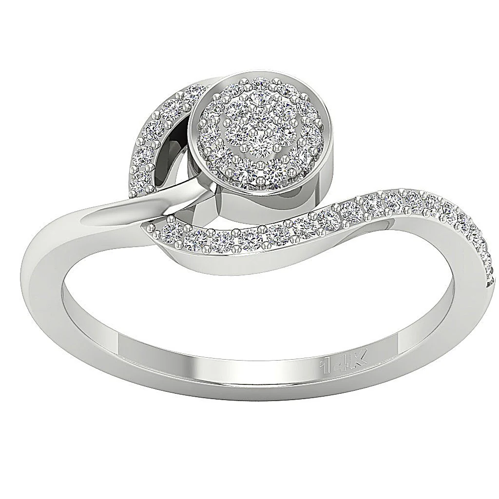 The Madelyn Engagement Genuine Diamond Ring Round Cut Prong Set 9.30 MM - Image 5