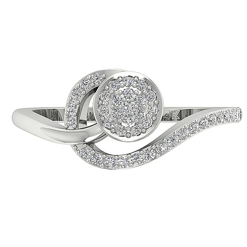 The Madelyn Engagement Genuine Diamond Ring Round Cut Prong Set 9.30 MM - Image 6