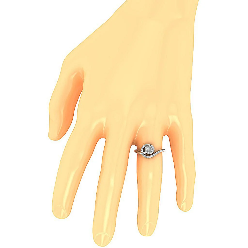 The Madelyn Engagement Genuine Diamond Ring Round Cut Prong Set 9.30 MM - Image 7