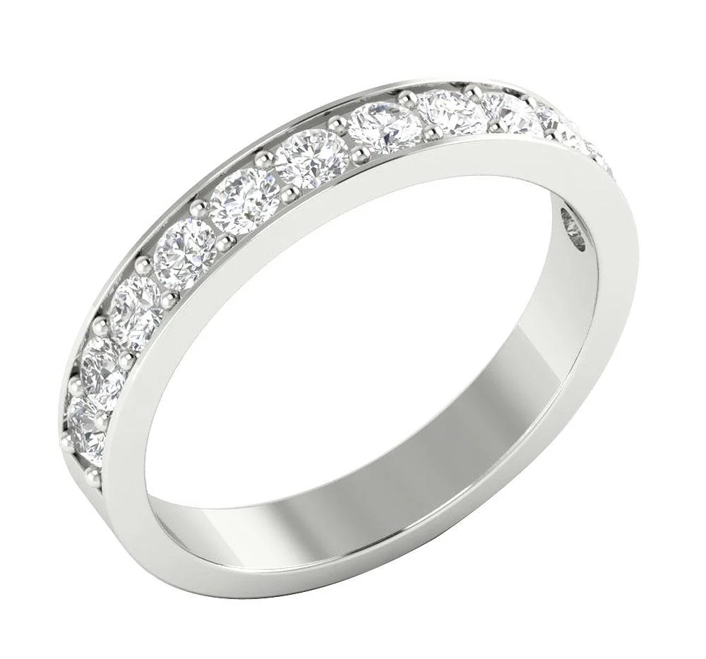 The Addison 1.00 Ct Round Cut Diamond Engagement Genuine Diamond Ring Prong Set 3.60 MM