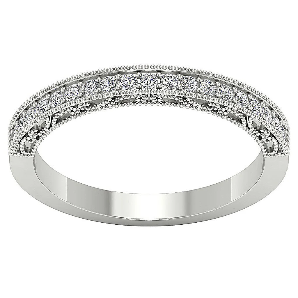 The Sadie Engagement Natural Diamond Milgrain Prong Set Ring 3.40 MM - Image 5