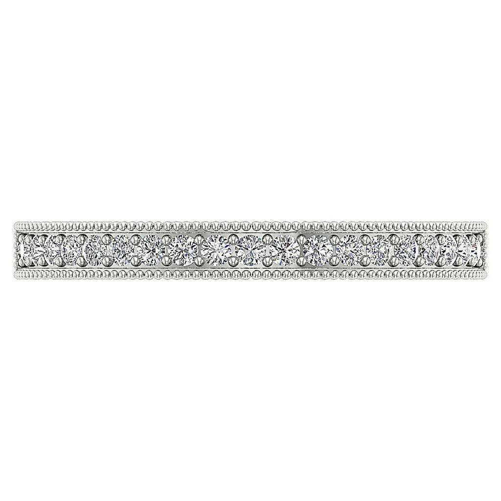 The Sadie Engagement Natural Diamond Milgrain Prong Set Ring 3.40 MM - Image 6