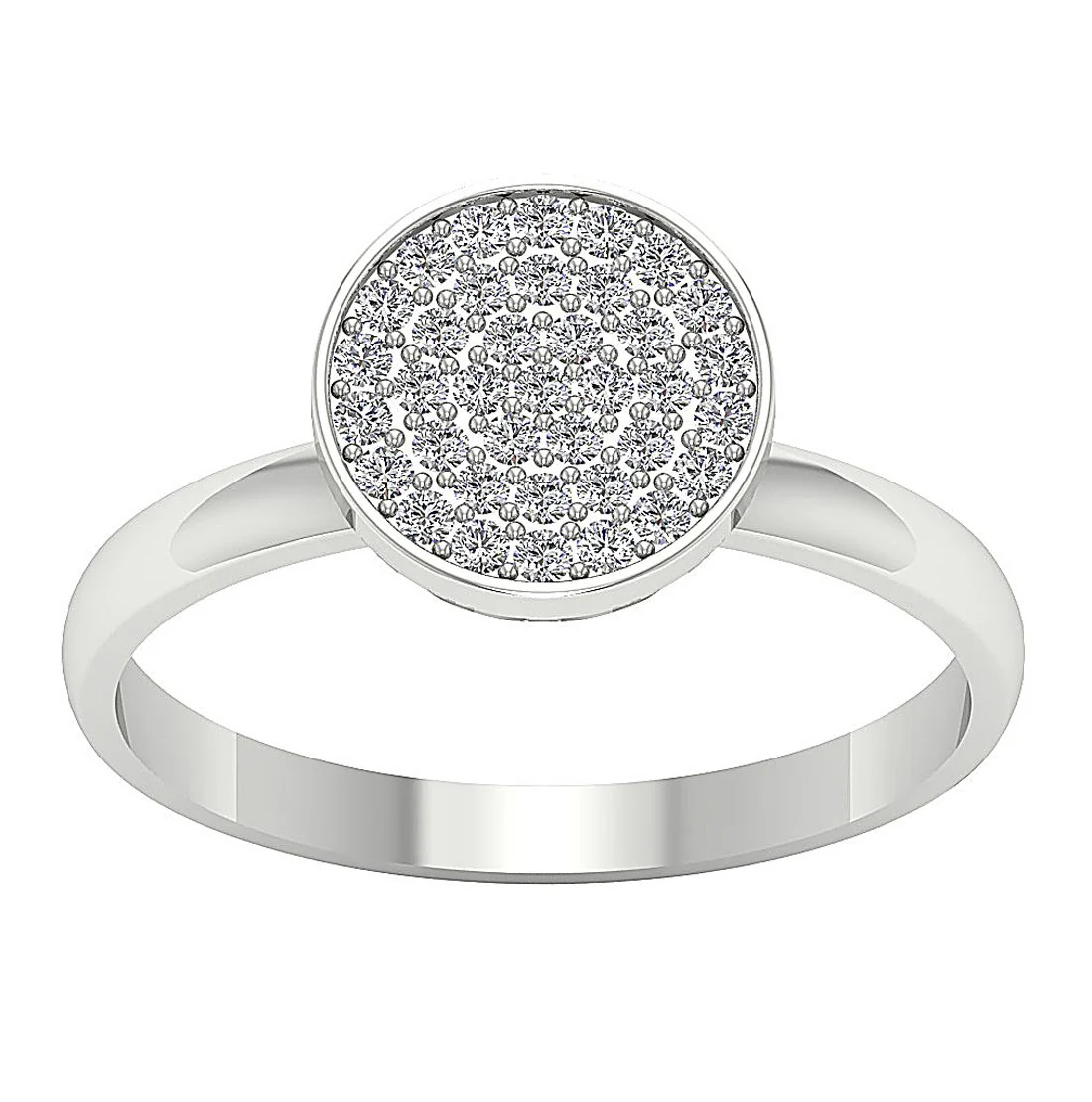 The Bella Circle Engagement Wedding Ring Prong Set Round Diamond 14K Solid Gold 9.85MM - Image 5
