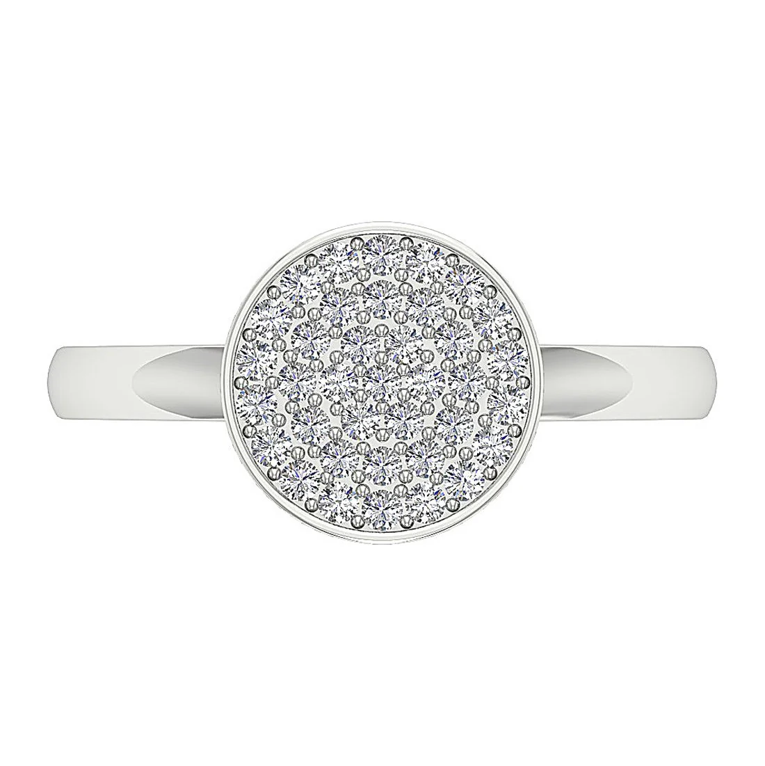 The Bella Circle Engagement Wedding Ring Prong Set Round Diamond 14K Solid Gold 9.85MM - Image 6