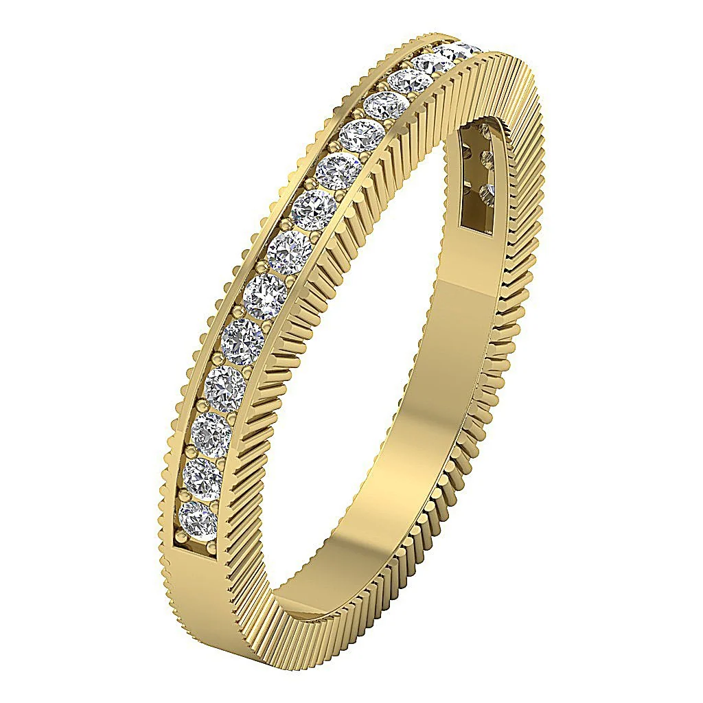 The Brooklyn Engagement Ring Round Cut Diamond Prong Set 14K Solid Gold 2.70MM