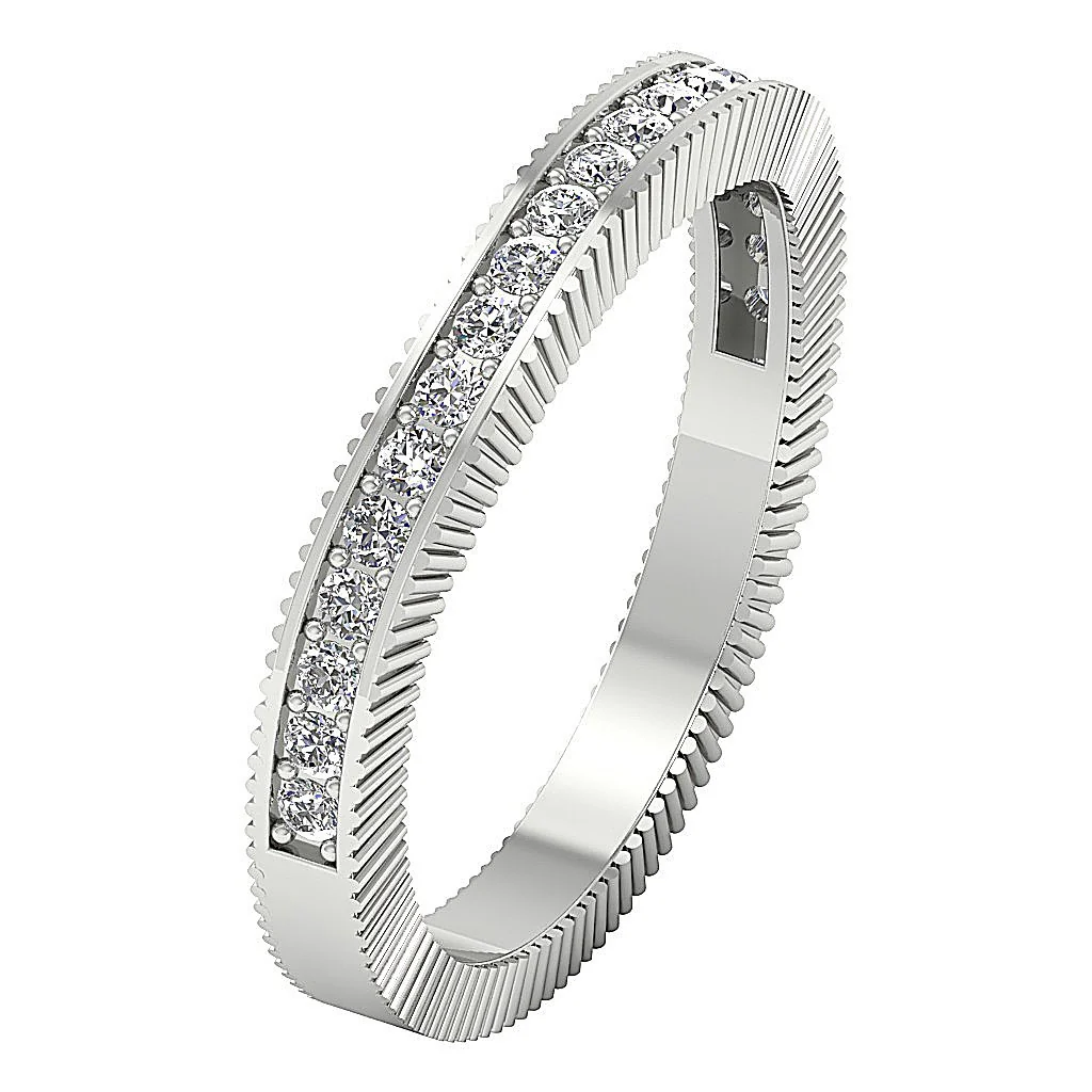 The Brooklyn Engagement Ring Round Cut Diamond Prong Set 14K Solid Gold 2.70MM - Image 2