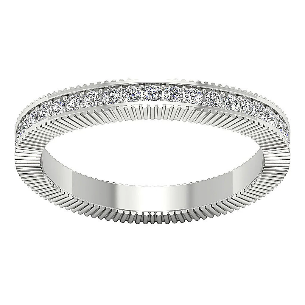 The Brooklyn Engagement Ring Round Cut Diamond Prong Set 14K Solid Gold 2.70MM - Image 5