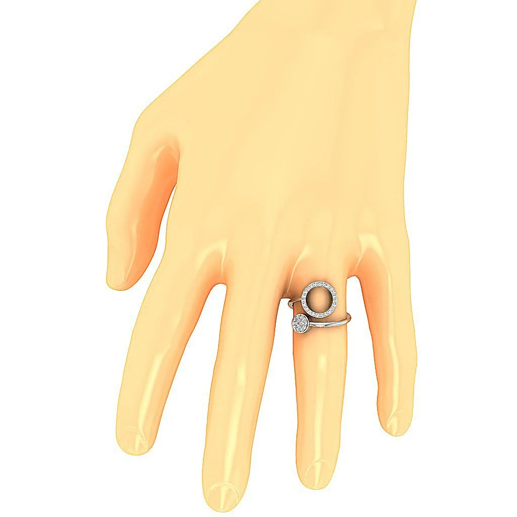 The Kinsley Circle Engagement Ring Genuine Round Cut Diamond 14K Gold Prong Set 16.40 MM - Image 7