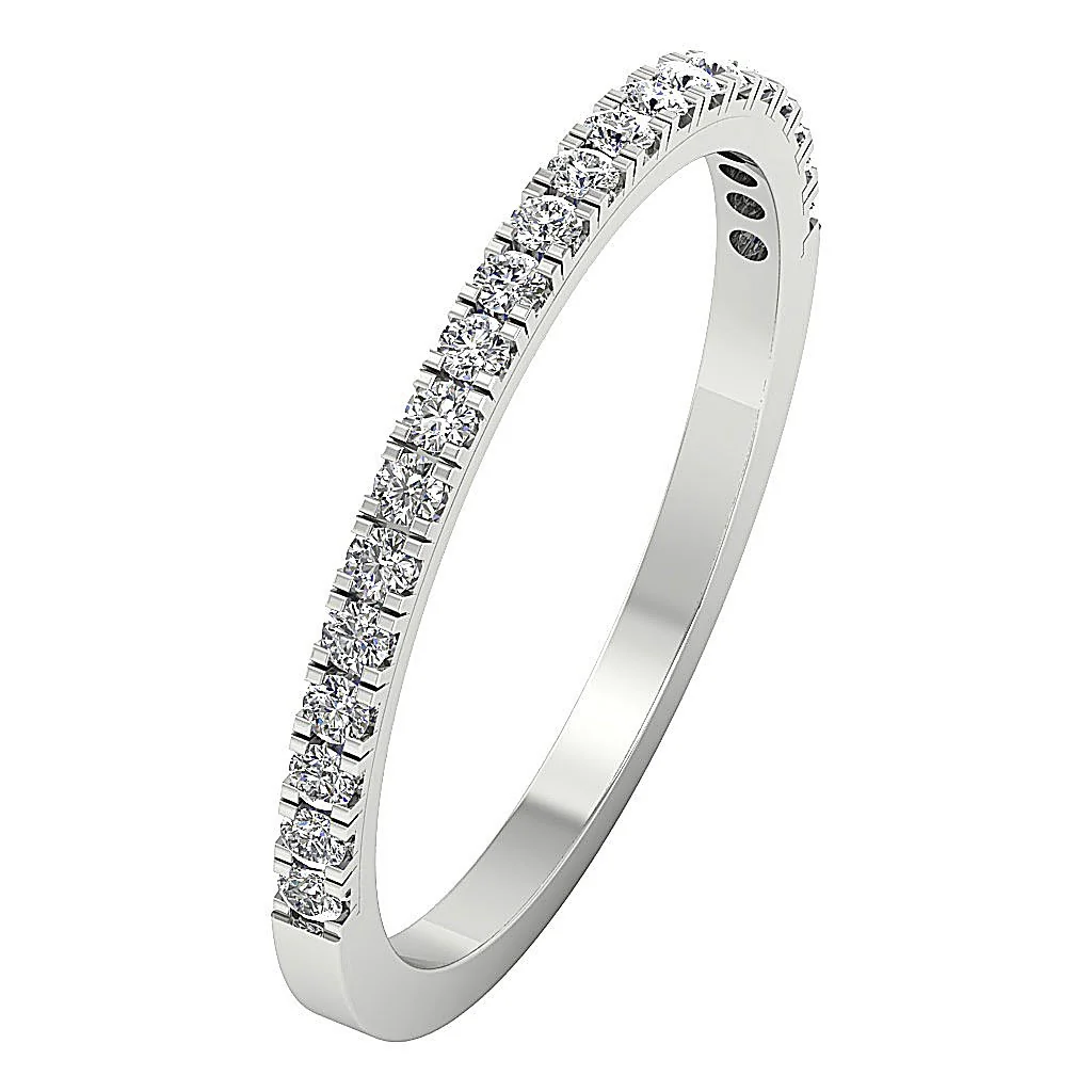 The Josephine Engagement Ring Natural Diamond Prong Set 14K Solid Gold 1.65 MM - Image 2