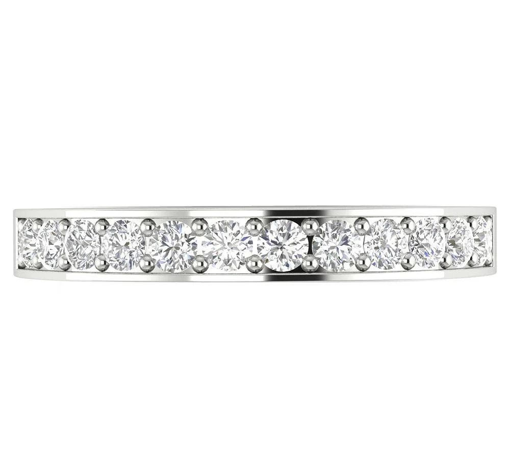 The Leah Stackable Engagement Ring Round Cut Diamond 14K Rose Gold Prong Set 3.00 MM - Image 6